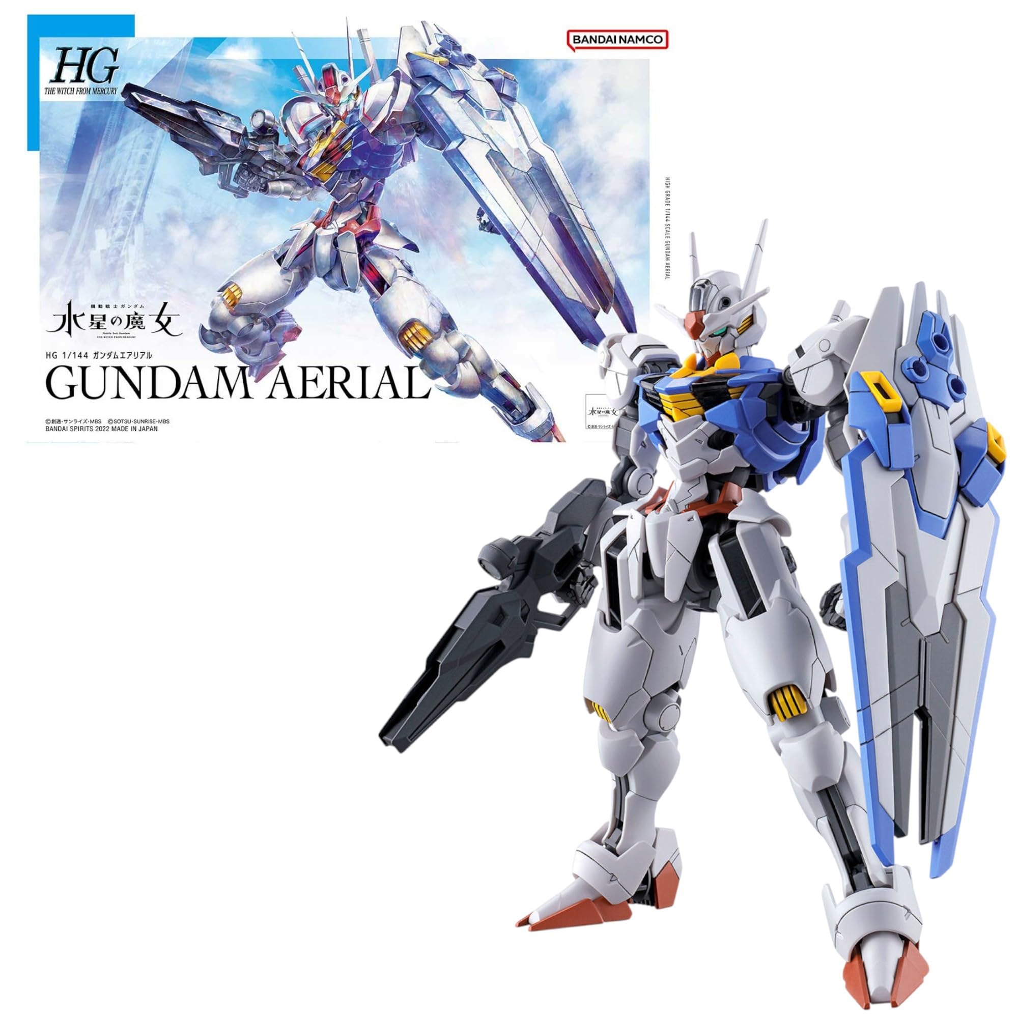 Bandai Hobby | High Grade 1/144 Gundam Aerial Model Kit | HG The